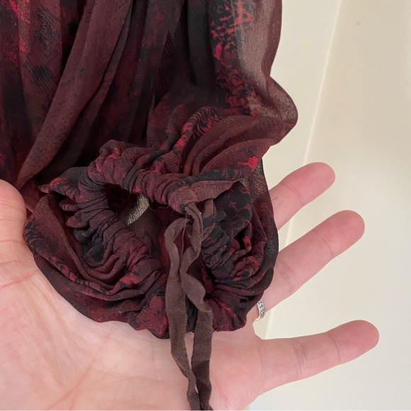 Wilfred Aritzia Talence Pleated Blouse Bishop Sleeves XS - Picture 5 of 10